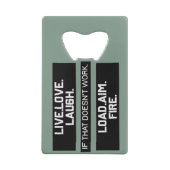 ライブラブ笑いロードエイムファイアグラフィックデザイン クレジットカード栓抜き (裏面)