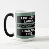 ライブラブ笑いロードエイムファイアグラフィックデザイン モーフィングマグカップ (左)