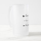 ライブラブ笑い矢印 フロストグラスビールジョッキ (正面左)