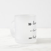 ライブラブ笑い矢印 フロストグラスマグカップ (正面左)