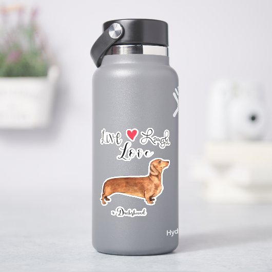 ライブラブ笑うダッチシュントのビニールステッカー シール (HydroFlask)