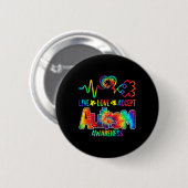 ライブラブ自閉症啓発サポートアクセプタン 缶バッジ (正面&裏面)