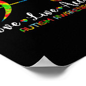 ライブラブ自閉症意識を受け入れる男性女性子供G ポスター (角)