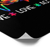 ライブラブ自閉症意識ハートビートママD ポスター (角)