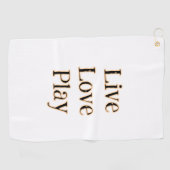 ライブラブ遊ログのオレンジスポーツ選手モダンQ ゴルフタオル (横)