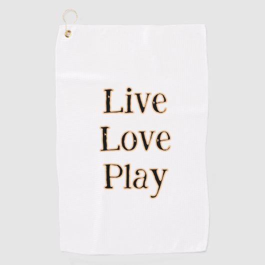 ライブラブ遊ログのオレンジスポーツ選手モダンQ ゴルフタオル (正面)