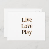 ライブラブ遊ログのオレンジスポーツ選手モダンQ ポストカード (正面/裏面)