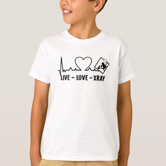 ライブラブX線放射線医学ナース技術者 Tシャツ (正面)