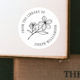 ライブラリからかわいいフローラを作成 ラウンドシール