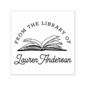 ライブラリからブックを開く蔵書票 セルフインキングスタンプ (デザイン)