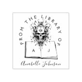 ライブラリからブックゴシックスカルイニシャルスクリプト ラバースタンプ (インプリント)