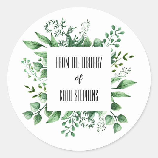 ライブラリからブックラカスタムベル ラウンドシール (正面)