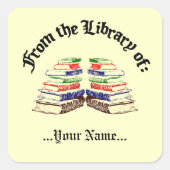 ライブラリからヴィンテージカスタム蔵書票 スクエアシール (正面)
