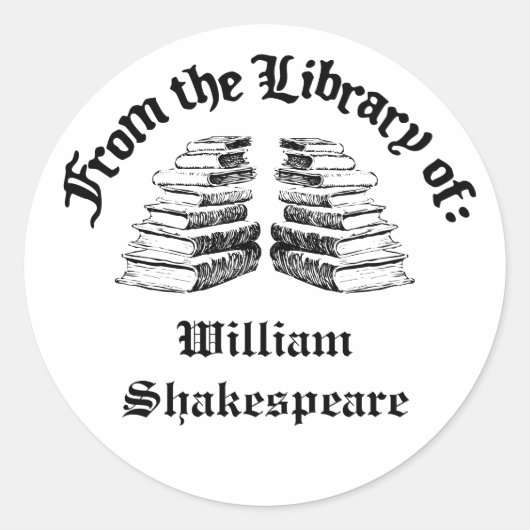 ライブラリからヴィンテージカスタム蔵書票 ラウンドシール (正面)