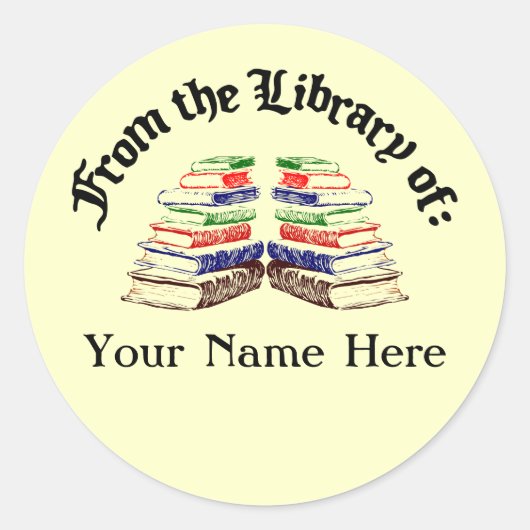 ライブラリからヴィンテージカスタム蔵書票 ラウンドシール (正面)
