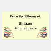ライブラリからヴィンテージカスタム蔵書票 長方形シール (正面)