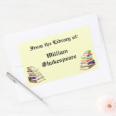 ライブラリからヴィンテージカスタム蔵書票 長方形シール (封筒)