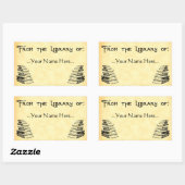 ライブラリからヴィンテージカスタム蔵書票 長方形シール (シート)