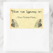 ライブラリからヴィンテージカスタム蔵書票 長方形シール (バッグ)