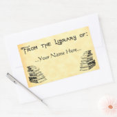 ライブラリからヴィンテージカスタム蔵書票 長方形シール (封筒)