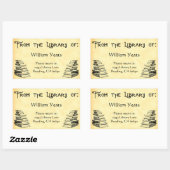 ライブラリからヴィンテージカスタム蔵書票 長方形シール (シート)