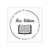 ライブラリから先生 ラバースタンプ (インプリント)