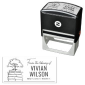 ライブラリから名前をカスタムするモダン蔵書票 セルフインキングスタンプ (インサイチュ)