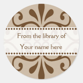 ライブラリから蔵書票 ラウンドシール
