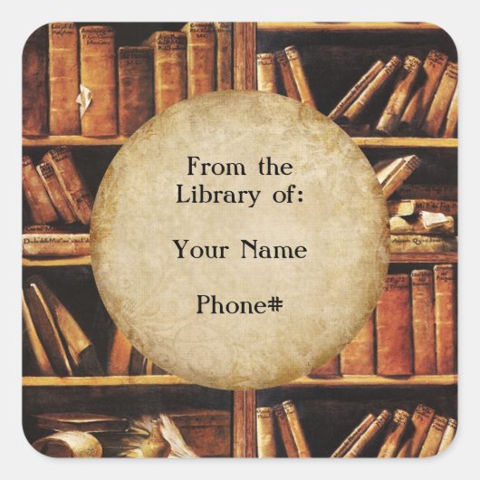 ライブラリから… スクエアシール (正面)