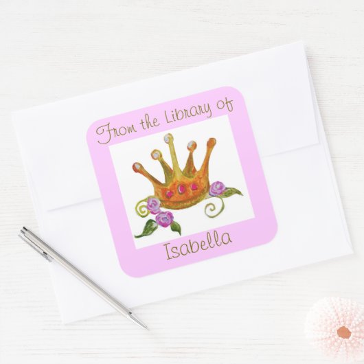 「ライブラリから」ステッカー(カスタマイズ可能) スクエアシール (封筒)