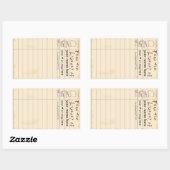 ライブラリから 長方形シール (シート)