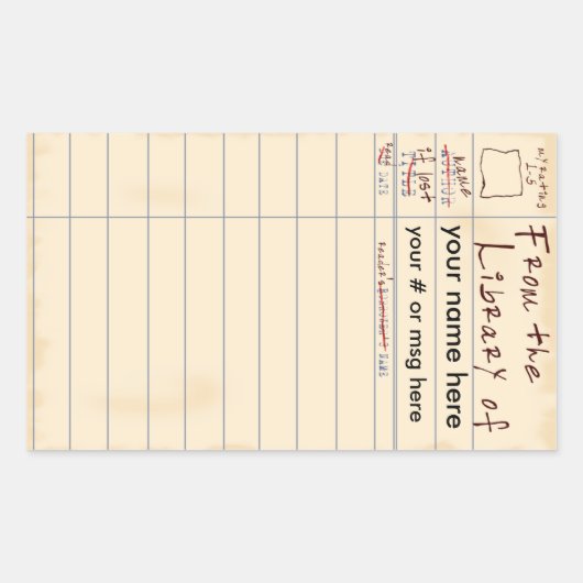 ライブラリから 長方形シール (正面)