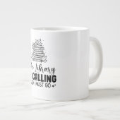 ライブラリが呼び出し中 ジャンボコーヒーマグカップ (正面右)