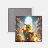 ライブラリで – イエロードラゴンマグネット マグネット (正面/裏面)