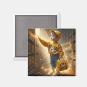 ライブラリで – イエローマグネット マグネット (正面/裏面)