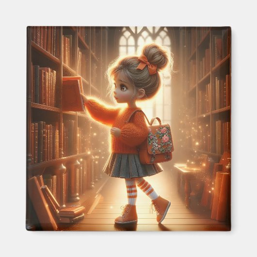 ライブラリで – Orange Magnet マグネット (正面)