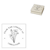 ライブラリのオリジナルフラワー ラバースタンプ (押印)