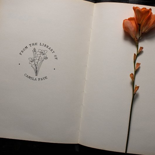 ライブラリのオリジナルフラワー ラバースタンプ