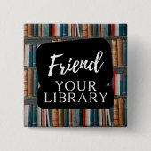 ライブラリのフレンド 缶バッジ (正面)