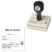 ライブラリのブック期限スタンプ(先生/図書館員) ラバースタンプ (押印)