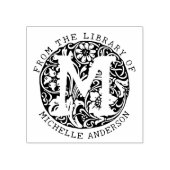 ライブラリのモノグラムの花（ヴィンテージ） -  ラバースタンプ (インプリント)