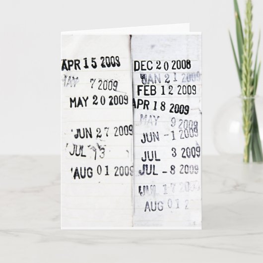 ライブラリの日付スタンプのグリーティングカード カード (正面)