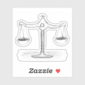 ライブラリはかりで測〔占星術の〕十二宮図スケッチ シール (シート)