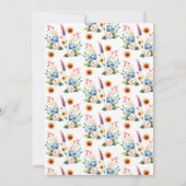 ライブラリをストック赤ちゃんシャワー賢いフクロウフローラ本 招待状 (裏面)