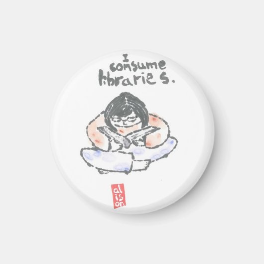 「ライブラリを使う」磁石 マグネット (正面)