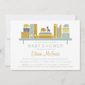 ライブラリを構築する赤ちゃんシャワー招待状 招待状 (正面)