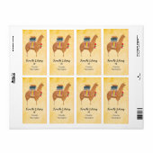 ライブラリアルパカキュートヴィンテージ蔵書票 ラベル (フルシート)