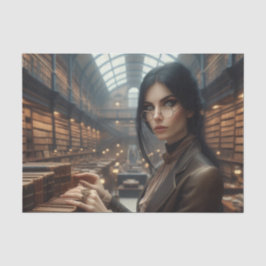 ライブラリアンスチームパンクヴィンテージビクトリアンレディ 薄葉紙