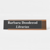 ライブラリアンブラック デスクネームプレート (正面)