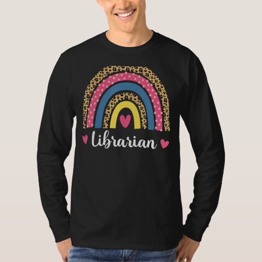 ライブラリアンボホーレインボーヒョウ新学期2 Tシャツ (正面)